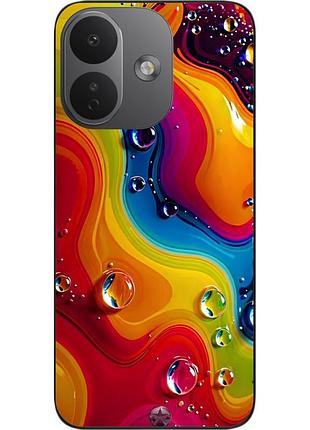 Чехол силиконовый epik для xiaomi redmi note 17 pro 5g с изображением радужный поток