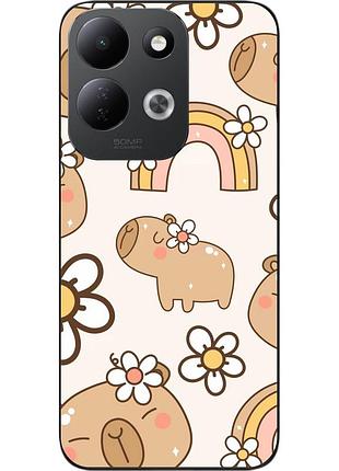Силиконовый чехол epik для xiaomi redmi 17 с картинкой цветочный мир капибар
