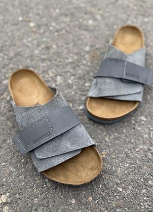 Birkenstock шлепанцы оригинал кожаные тапочки 42 размер
