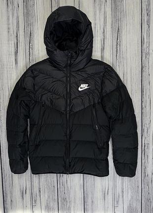 Nike куртка оригинал пуховик чёрный s размер