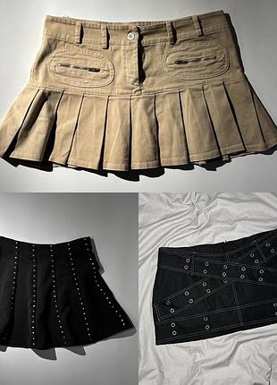 Міні-спідниці жіночі y2k grunge punk goth opium alt