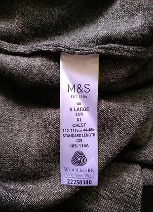 Вовняний светр 100% вовна woolmark m&s 7