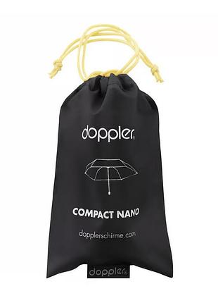 Чорна міні парасолька 12 см doppler compact nano (механіка), арт. 710463 black