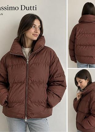 Фірмова куртка пуховик оригінал massimo dutti розмір м 44-46