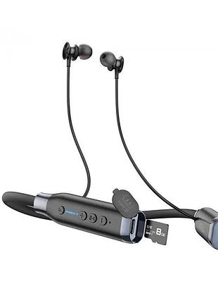 Бездротові спортивні навушники hoco es62 pretty neck-hang bt earphones black