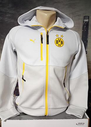 Офіційна спортивна толстовка puma bvb (borussia dortmund) travelwear hooded jacket.  артикул: 781697 18.  розмір: m (us/ca m, uk 11-12y, d/i 152 см).