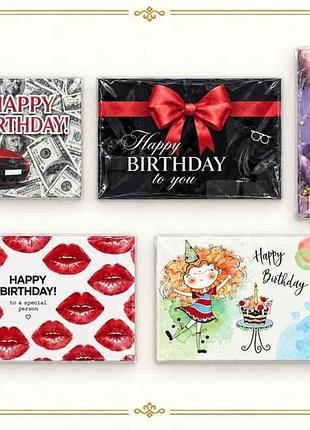 Набор конвертов для денег happy birthday no2 микс (5шт/уп) тм upakovkin