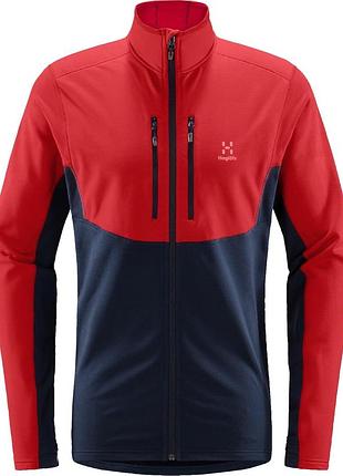 Чоловіча кофта haglofs roc sheer mid jacket еластина  приємний матеріал в середині  розмір : xxl