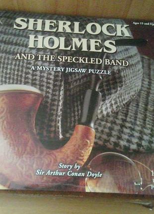 Пазлы - детектив "university games" 1000 шт. " sherlock holmes and the speckled band "