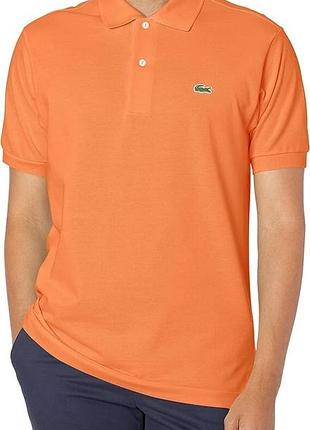 Поло унісекс lacoste помаранчеве, розмір m-l
