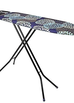 Гладильная доска напольная casa si ben 110x30 black with blue firework, сталь, черная