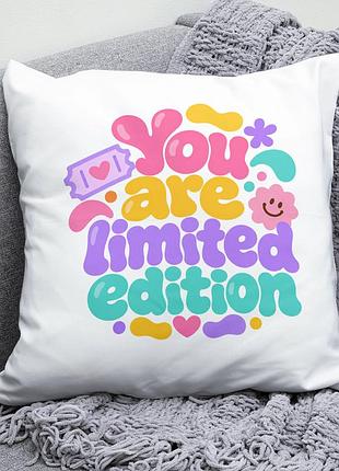 Декоративна подушка плюшевая подарок you are limited edition