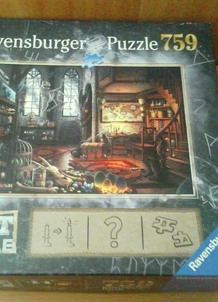 Пазлы - квест "ravensburger" 759 шт. exit " dragon laboratory "