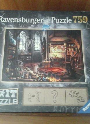 Пазлы - квест "ravensburger" 759 шт. exit " dragon laboratory " 8