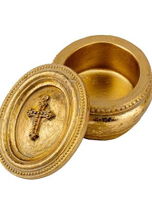 Шкатулка для украшений крест 6х6х3 см 016tk полистоун