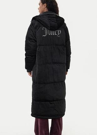 Зимовий жіночий велюровий пуховик juicy couture