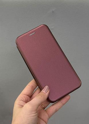 Захисний чохол-книжка для samsung a54 5g, якісний чохол-книжка для телефона samsung a54 5g із захистом екрана (бордовий)