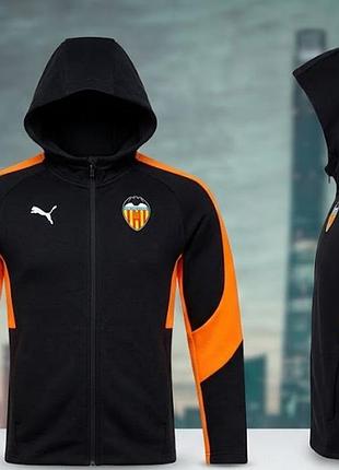 Офіційна дитяча/підліткова олімпійка puma з капюшоном фк «валенсія» (valencia cf travel hoodie) — оригінал.  дитячий m  (на зріст 152 см, 11–12 років)