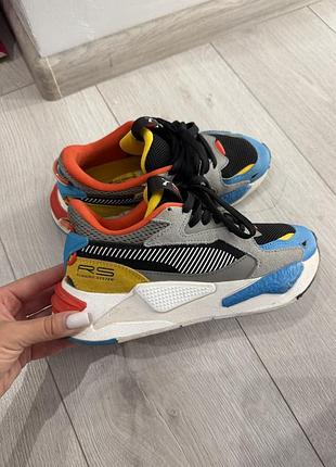 Кросівки чоловічі puma rs-x toys сірі з синім