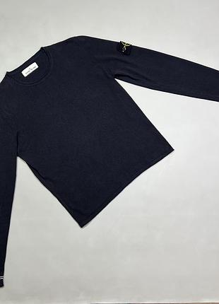 Чоловічий легкий джемпер stone island crew neck knit lightweight cotton crepe 6815569b9 (ss18) розмір м