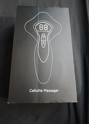 Белый портативный антицеллюлитный массажер depsoul (модель серии depsoul cellulite massager / f3+ / f5 с цифровым дисплеем и функцией нагрева).