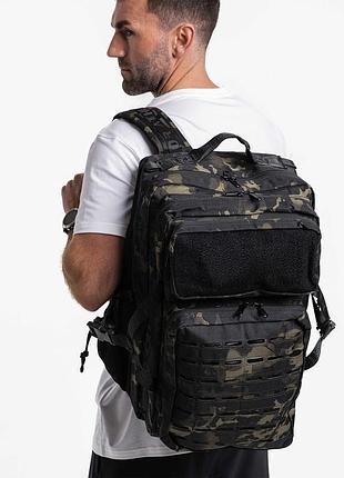 Тактичний спортивний рюкзак esn x built for athletes (black camo) 45l