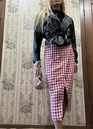 Трендовая твидовая юбка zara