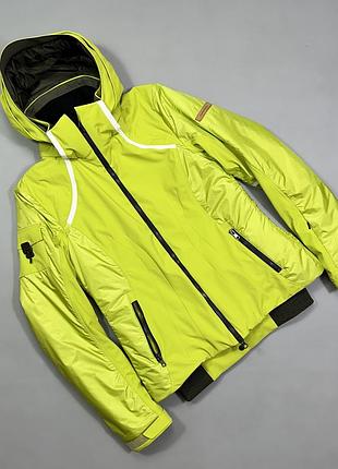 Преміум гірськолижна куртка capranea ski jacket neon wool (оригінал, швейцарія) s /m