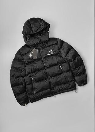 Пуховик armani exchange чорний