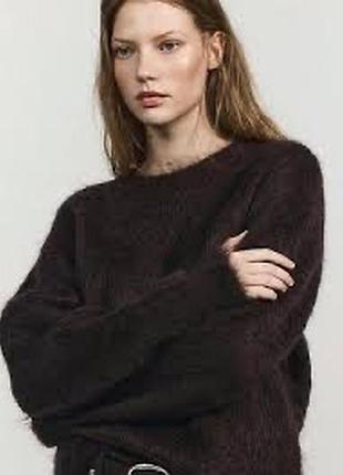 Кардиган жіночий h&m пухнастий вільного крою чорний