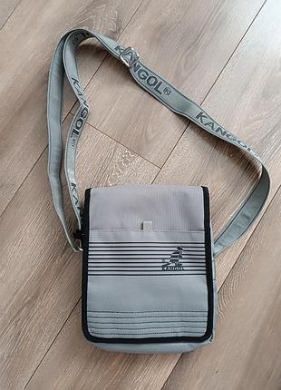 Сумка чоловіча kangol сіра месенджер