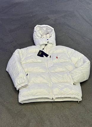 Білий пуховик polo ralph lauren