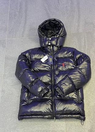 Чорний пуховик polo ralph lauren