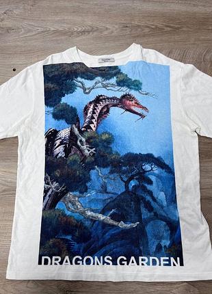 Футболка valentino «dragons garden» (ss20) | оригінал | розмір m