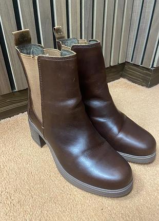 Чоботи жіночі timberland коричневі, розмір 39, шкіра