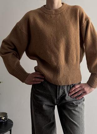 Теплий коричневий светр h&m