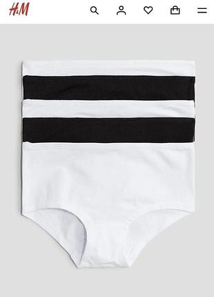 H&m оригинал котоновые трусики слипы трусики хипстеры hm набор 5 шт р. 158 - 164 см