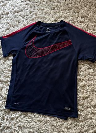 Чоловіча футболка nike authentic football dri-fit, синя, розмір m, 100% оригінал !!!