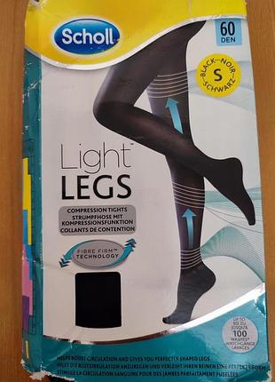 Новые компрессионные колготки scholl light legs 60 den (немечечина), размер s