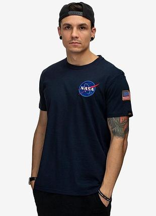 Футболка alpha industries nasa space shuttle t-shirt rep blue