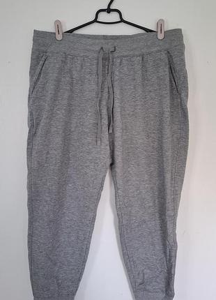 Нові теплі сірі спортивні штани джогери athletic works на флісі / спортивки (xl / 16-18)
