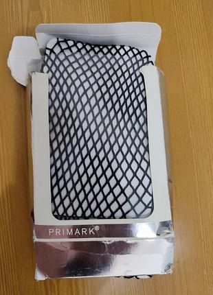 Новый набор колготок в крупную сетку primark fishnet (лот 2 пары), размер xl (plus size)