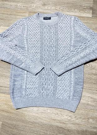 Чоловічий сірий светр primark, розмір по бирці — xl, але оптимально для l.