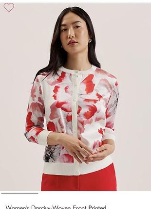 Жіночій кардиган ted baker лляний кардиган в квітковий принт