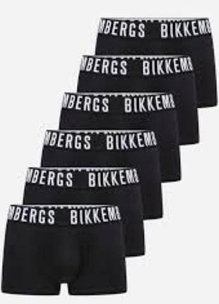 Набор мужских трусов боксеров bikkembergs (italy) 2шт хл черные