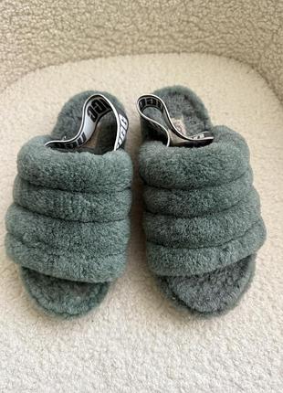 Шльопанці жіночі ugg з хутра