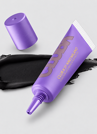 Рідкі матові тіні для повік kiko milano club k colour up liquid eyeshadow №24 club ink — насичений чорний (000071-24)