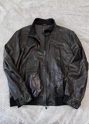 Куртка чоловіча шкіряна gimos zegna brioni