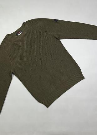 Чоловічий вовняний светр gran sasso rain wool ribbed crew neck (оригінал, італія) розмір 50 л l