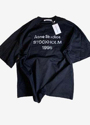 Футболка чоловіча acne studios чорна